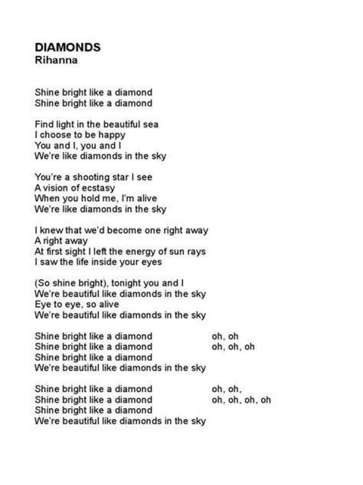 Discover Rihanna's Timeless Ballad: The Complete Lyrics To "Diamonds"