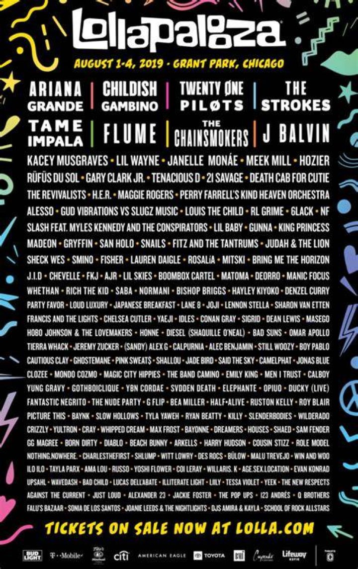 Lollapalooza Confirms 2019 Lineup