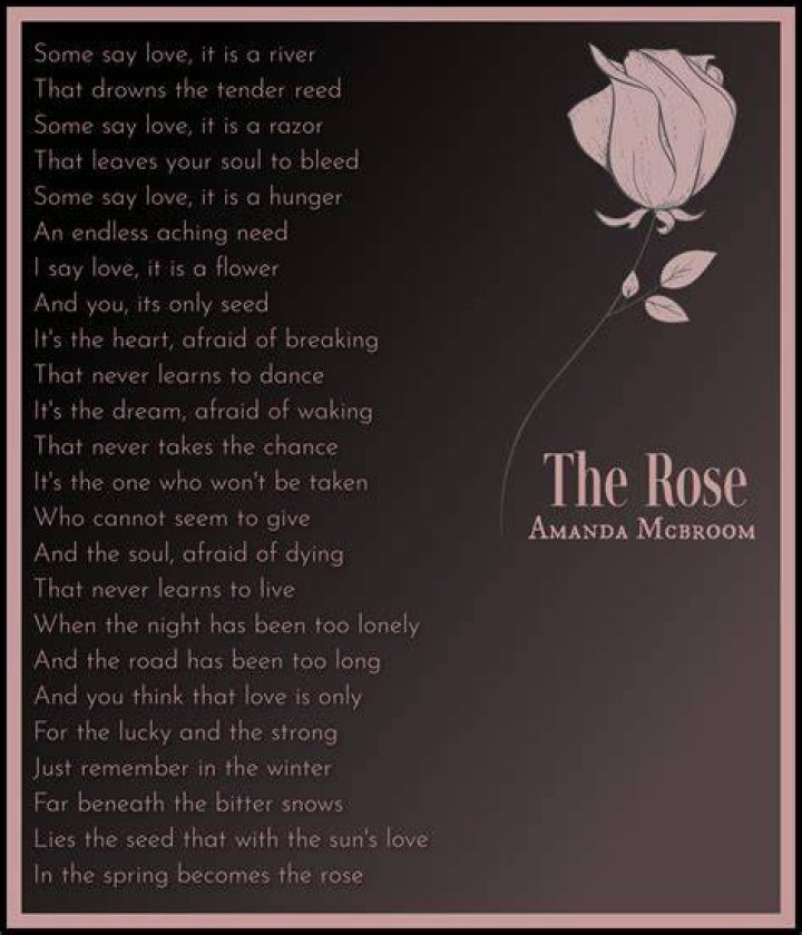 The Meaning Behind The Haunting Lyrics Of "The Rose"
